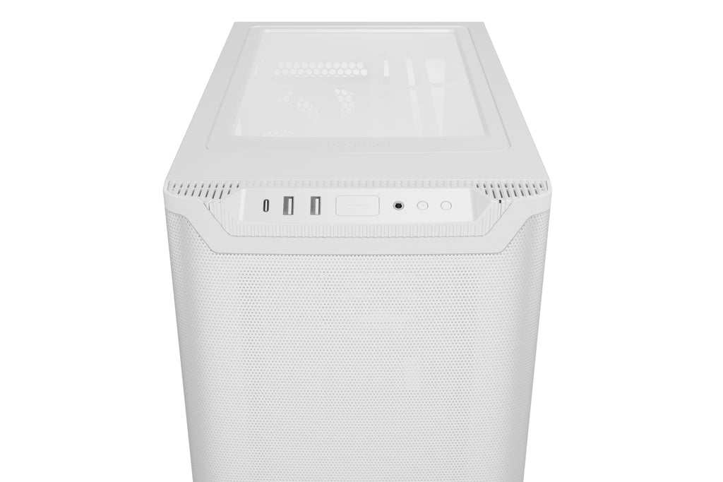 be quiet! Pure Base 501 Blanc | Boîtier PC vitré, Mini ATX / Micro ATX / ATX, 2 ventilateurs Pure Wings 3 140 mm PWM