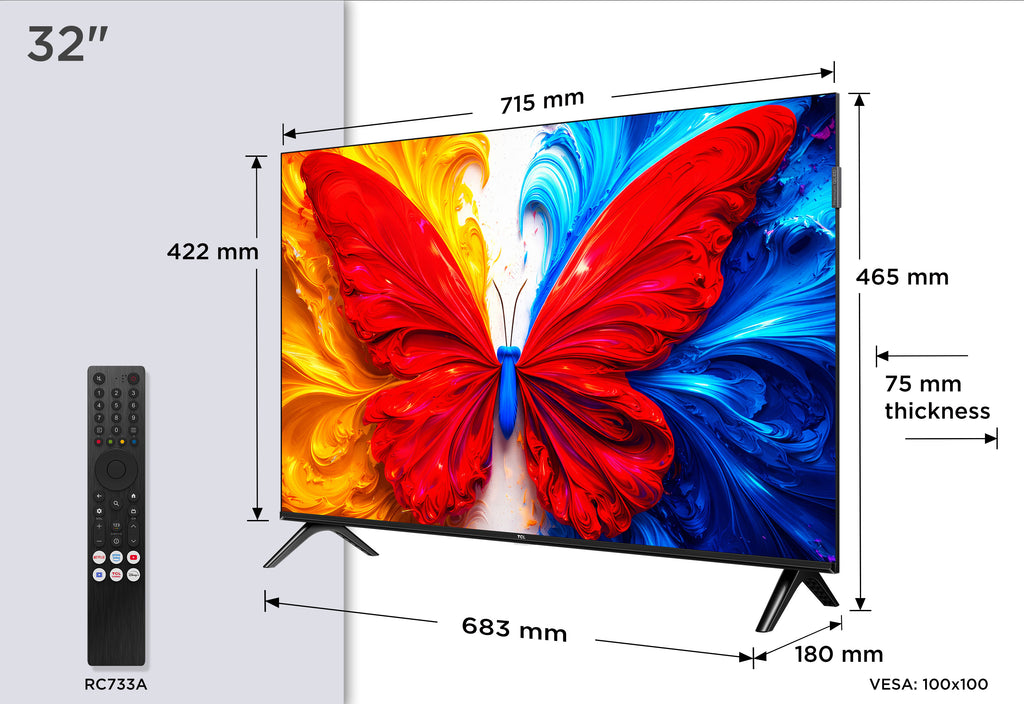 TCL S5L 32S5L TV 81,3 cm (32") Full HD Smart TV Wifi Noir 300 cd/m²