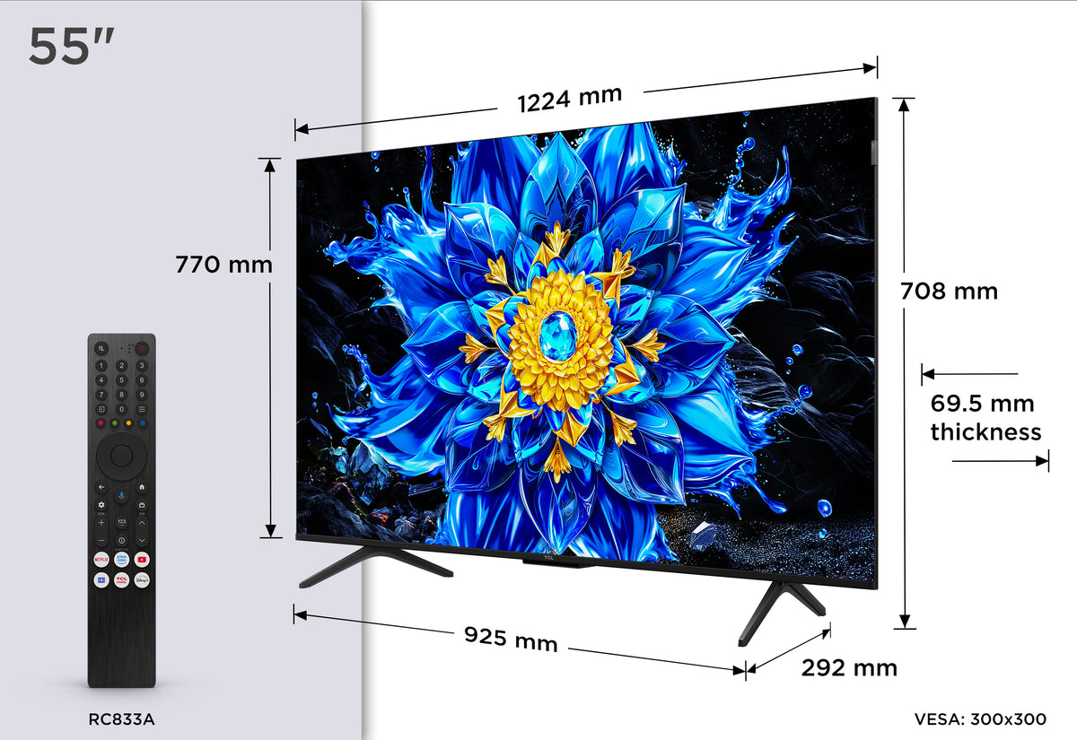 TCL P8L 55P8L TV 139,7 cm (55") 4K Ultra HD Smart TV Wifi Noir 450 cd/m²