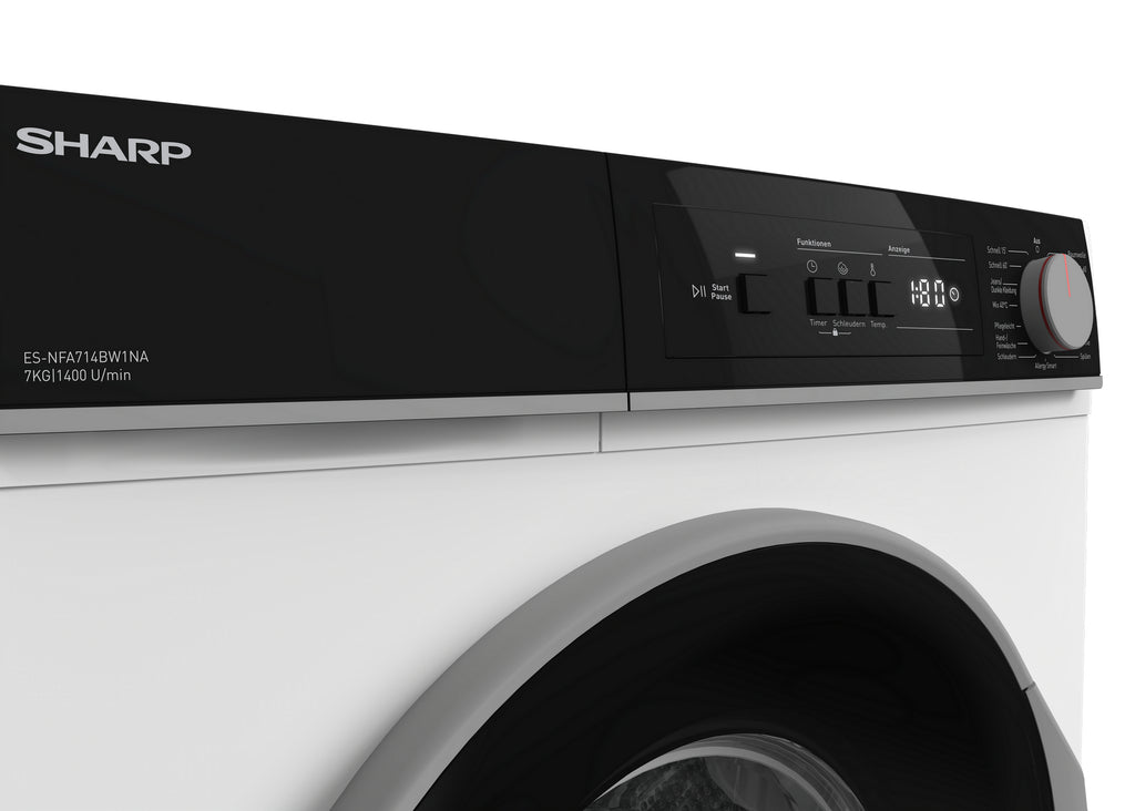 Sharp ES-NFA714BW1NA-DE machine à laver Charge avant 7 kg 1400 tr/min Blanc - vue 8
