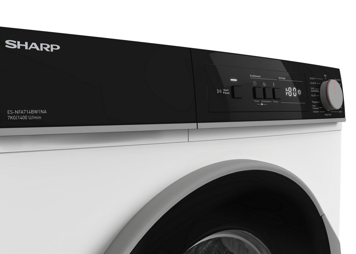Sharp ES-NFA714BW1NA-DE machine à laver Charge avant 7 kg 1400 tr/min Blanc - vue 8