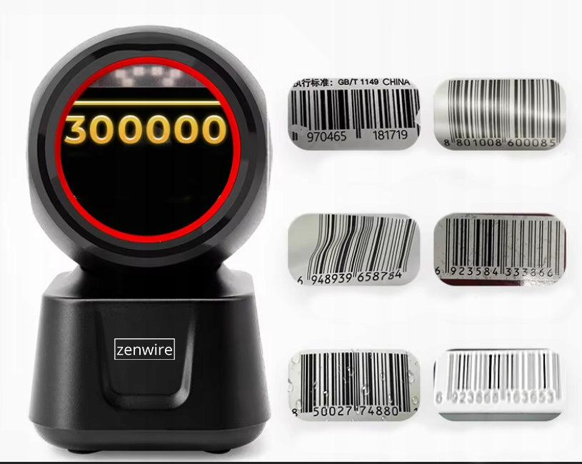 Lecteur de codes-barres et scanner QR 1D/2D USB filaire fixe EAN GS1 Zenwire X9006