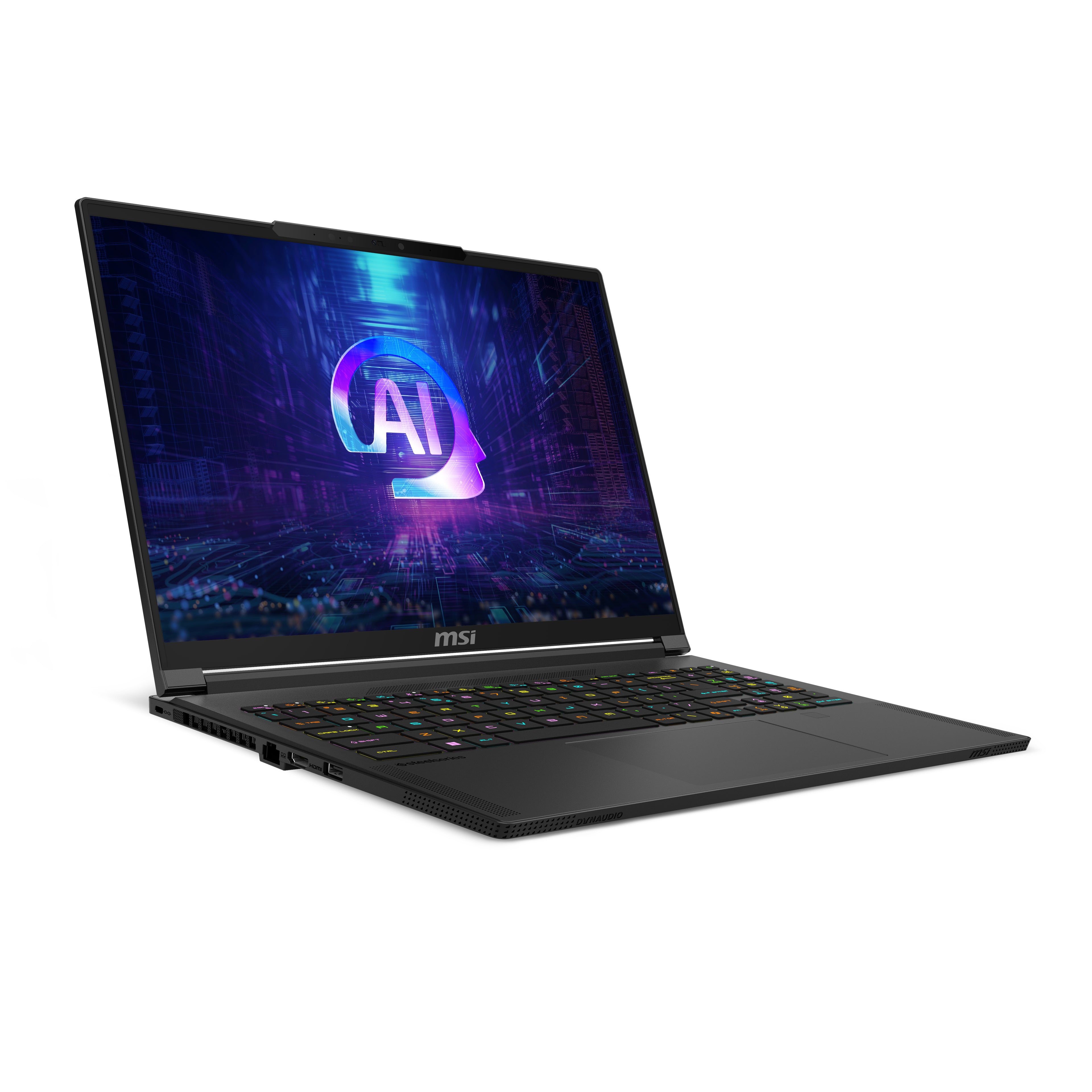 MSI Stealth A16 AI+ A3XWIG-043 AMD Ryzen AI 9 HX 370 Ordinateur portable 40,6 cm (16") Quad HD+ 32 Go LPDDR5x-SDRAM 2 To SSD NVIDIA GeForce RTX 5080 Wi-Fi 7 (802.11be) Windows 11 Home Noir