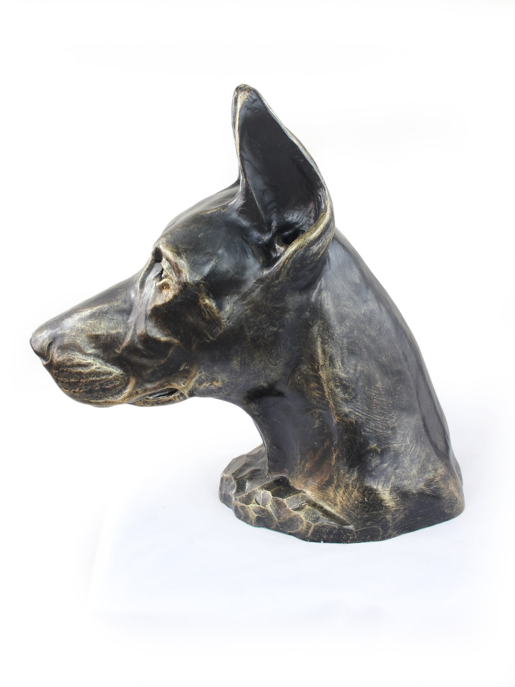 Dobermann, Doberman Pinscher, Dobie - dog bust, large dog head for the garden, unique living room decoration by Art-Dog brand