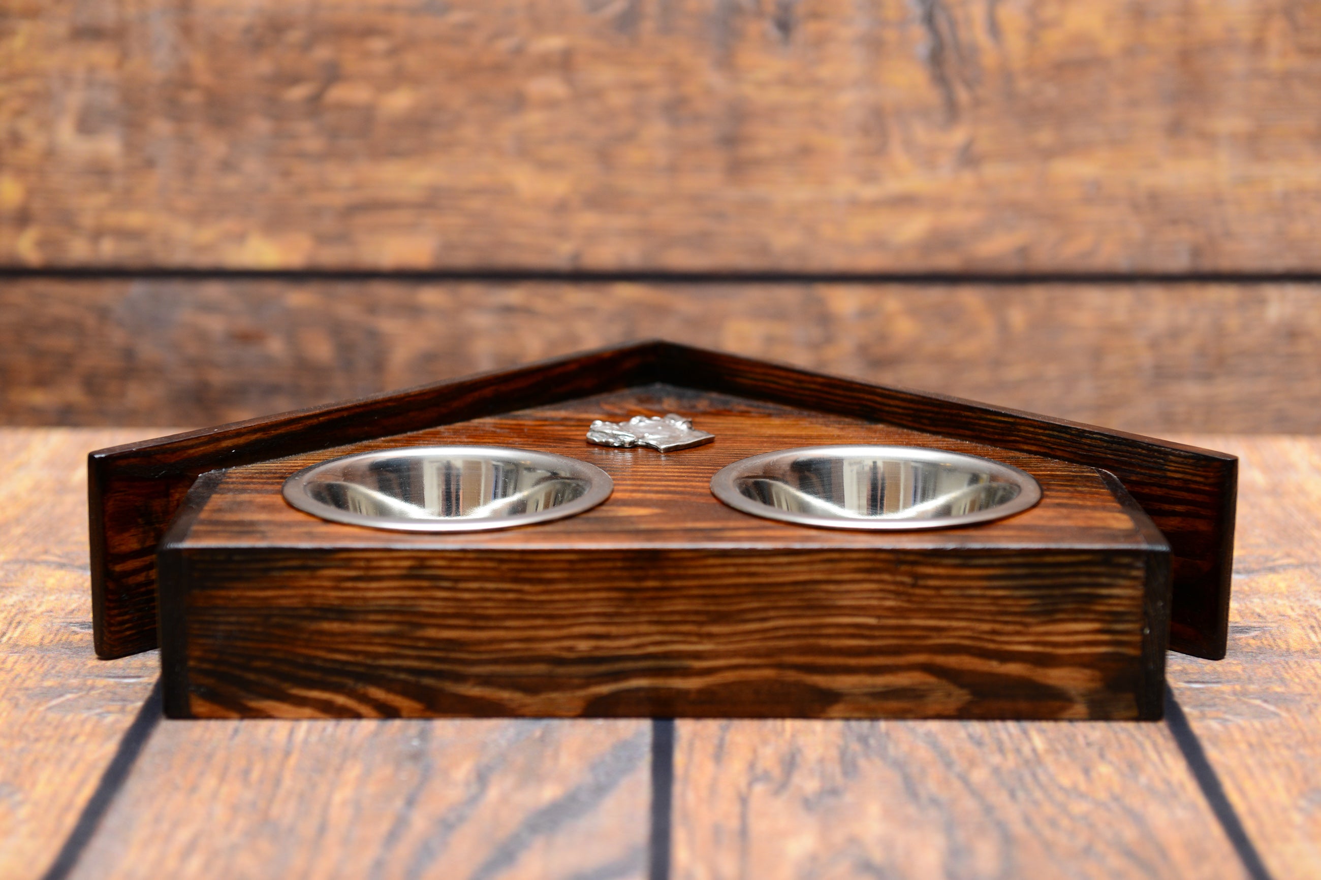Great Dane I - wooden stand with bowls for a dog, decorative dog bowls, a gift for adopting a dog from the Art-Dog brand