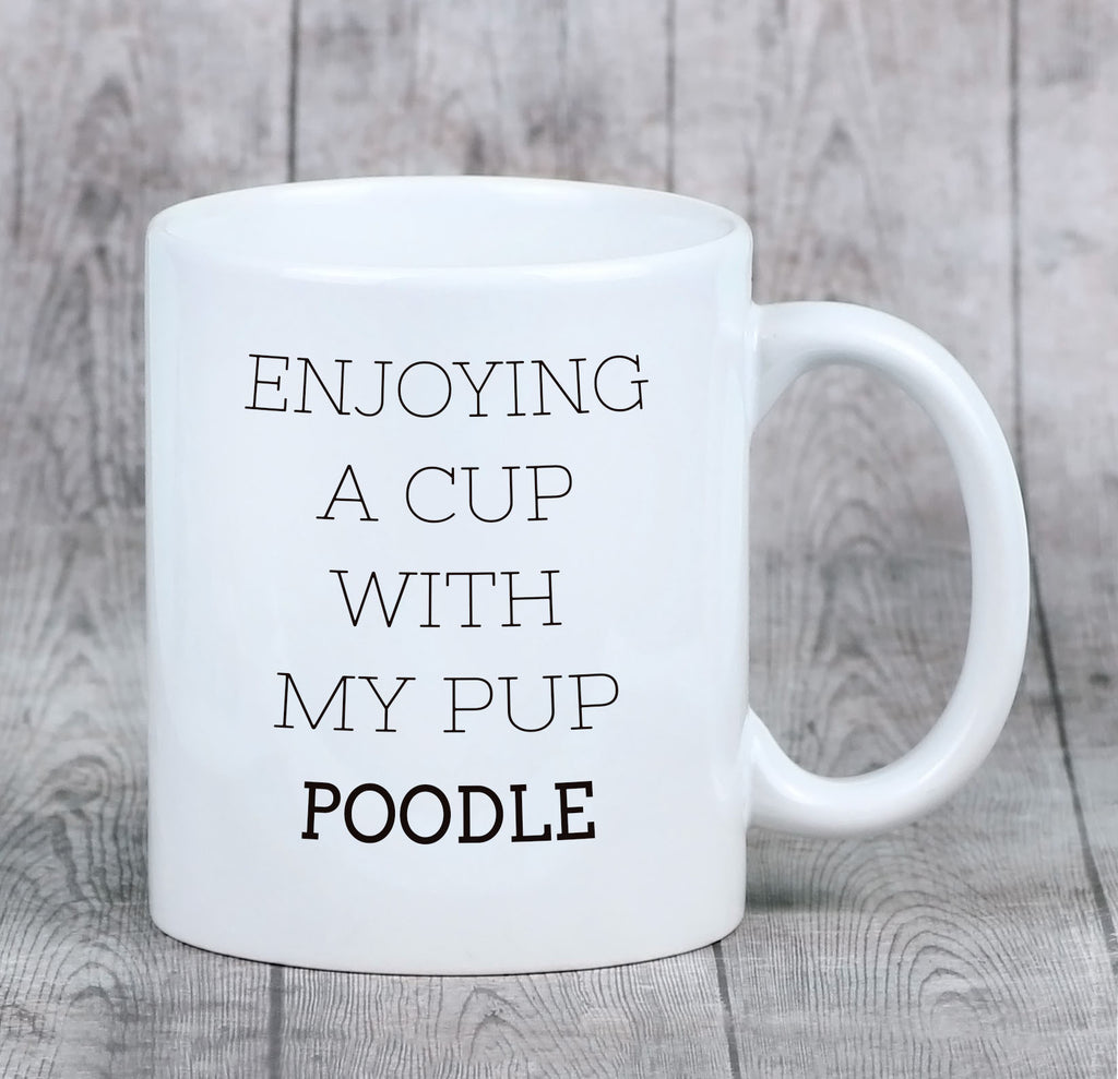 Poodle - cup with a geometric dog image and the inscription Art-Dog