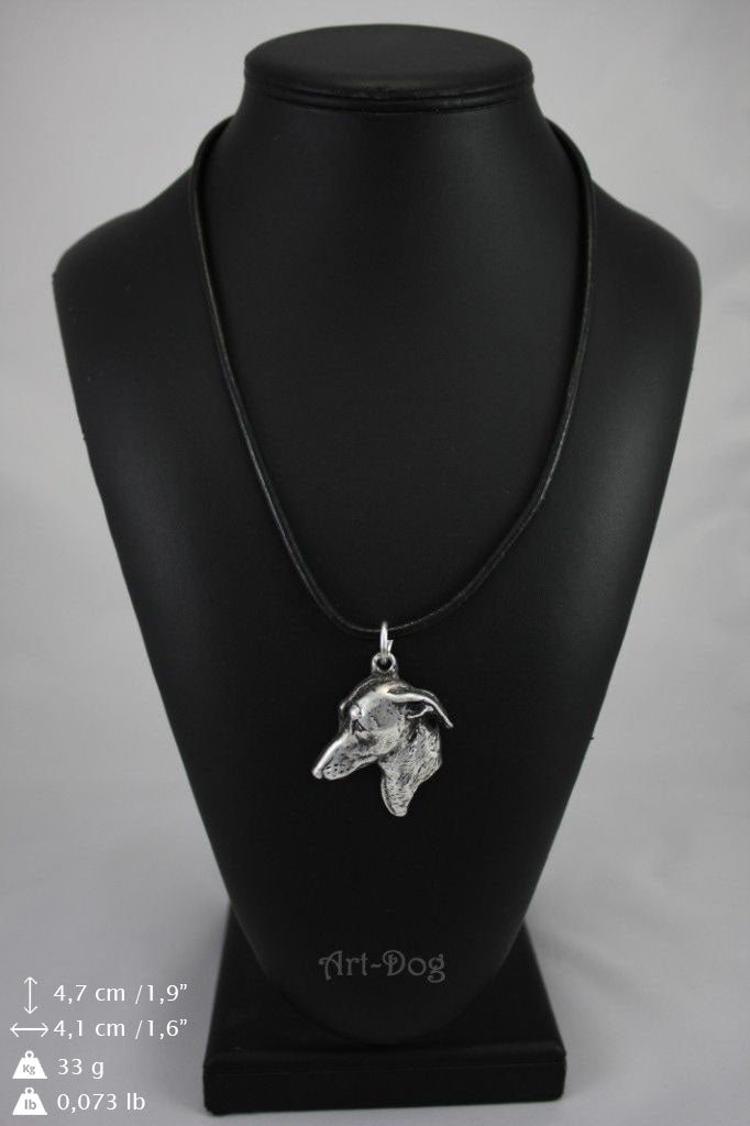 Italian Greyhound, Italian Sighthound - Dog necklace in gift box, silver-plated locket for dog fan, striking pendant by Art-Dog brand