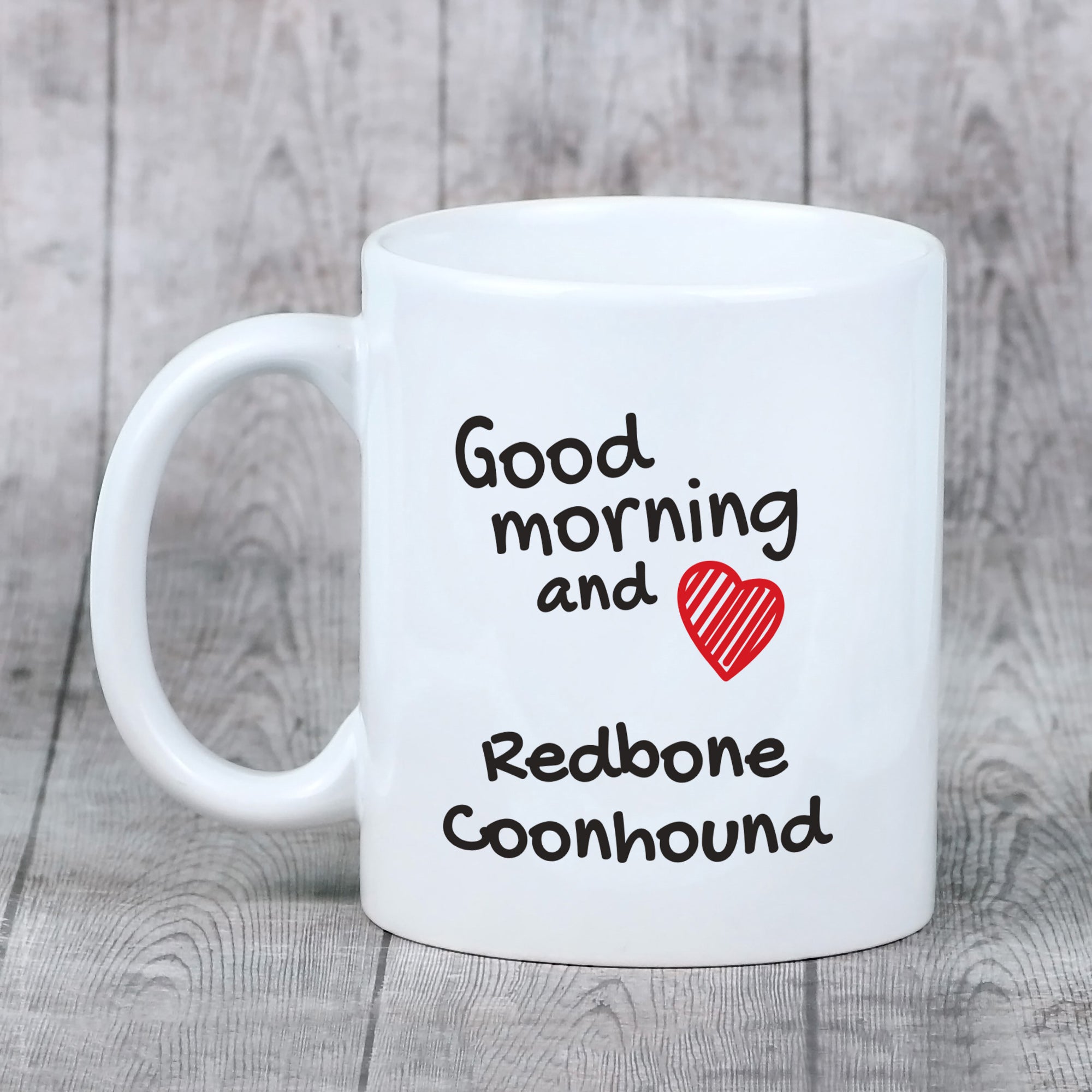 Redbone Coonhound - cup with a dog, personalized cup with a print, a classic gift for everyone from the Art-Dog brand