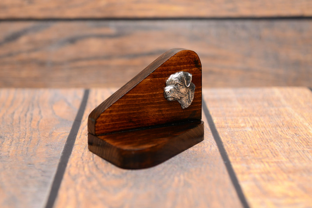 Border Terrier - wooden candle holder with a dog, tealight holder, a memorial place for a dog by Art-Dog brand