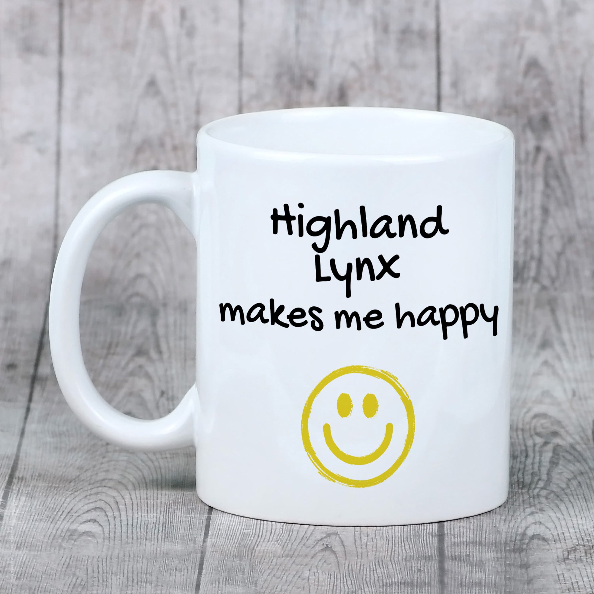 Highland Lynx - cat mug, cheerful mug for a dog lover, personalized gift from the Art-Dog brand