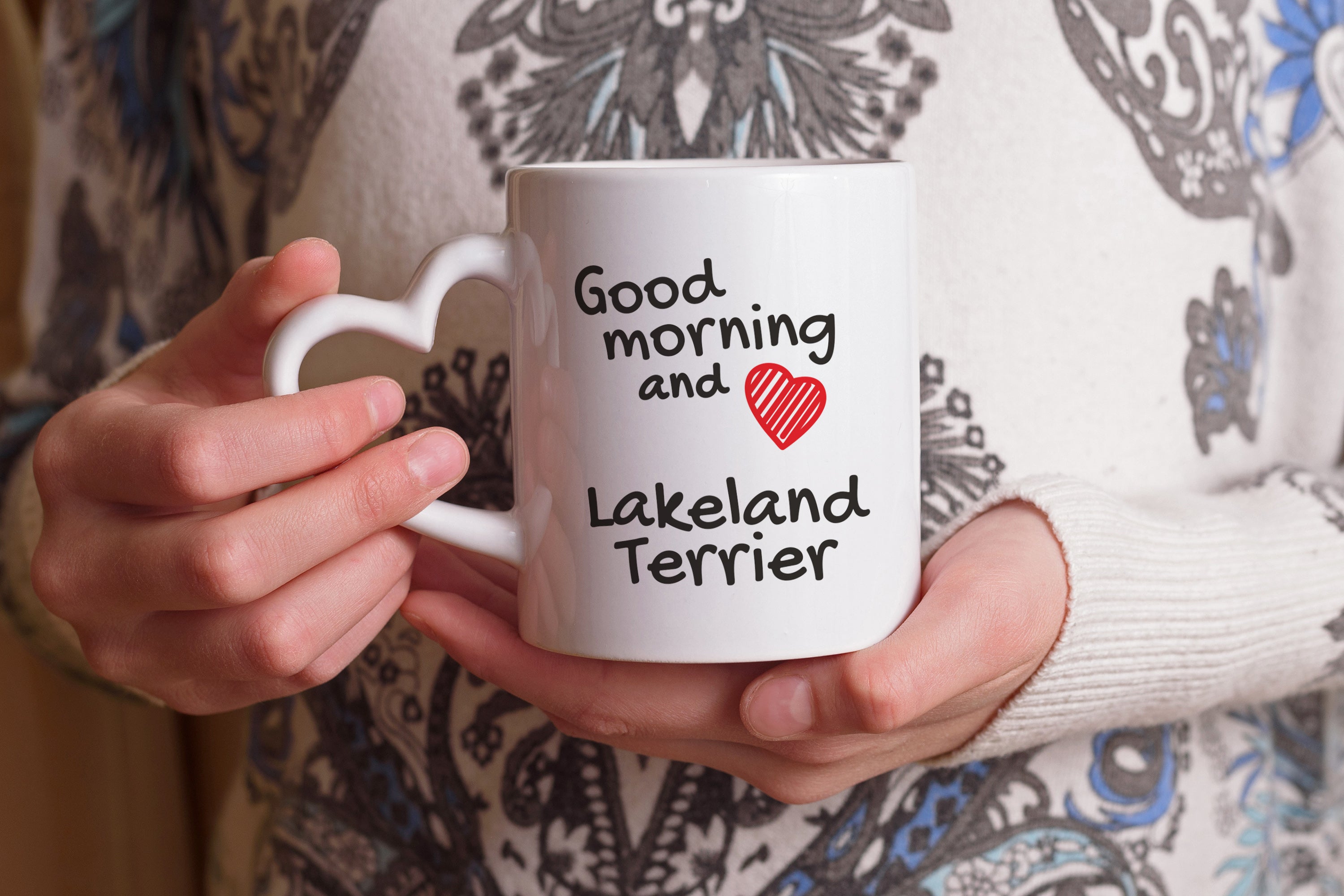 Lakeland Terrier - cup with a dog, adorable cup with a heart-shaped handle, universal gift from the Art-Dog brand