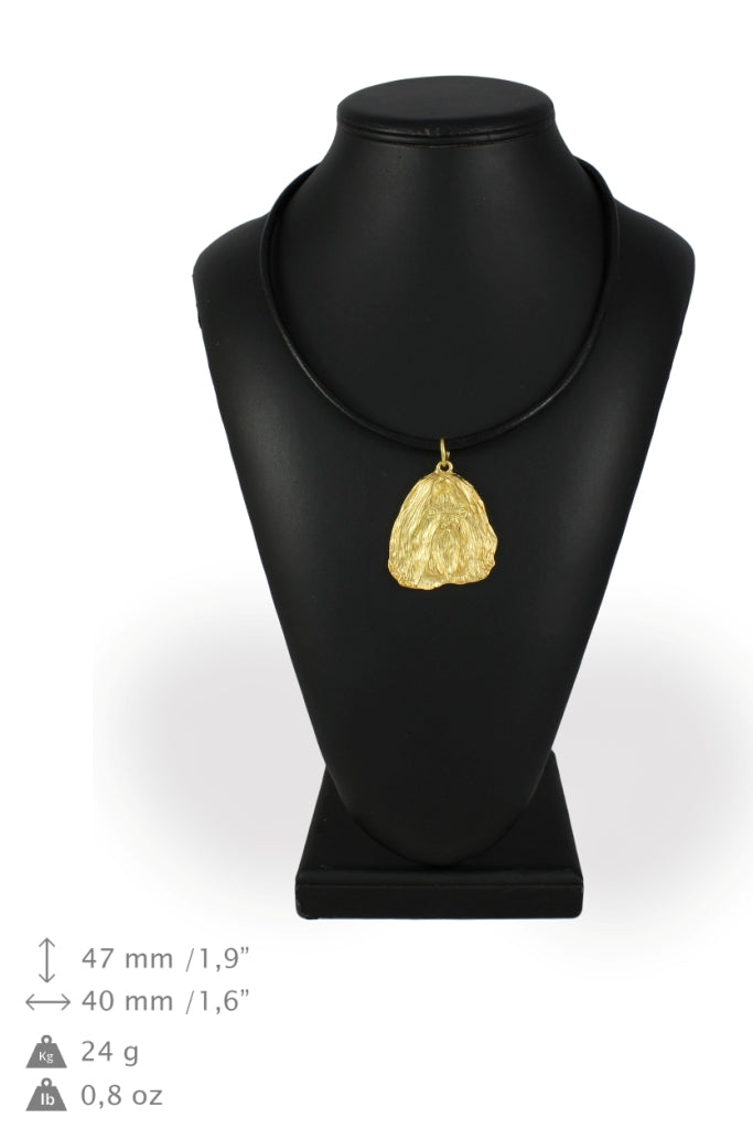 Shih Tzu, Chrysanthemum Dog I - Dog necklace in gift box, gold-plated pendant for dog fan, striking jewellery by Art-Dog