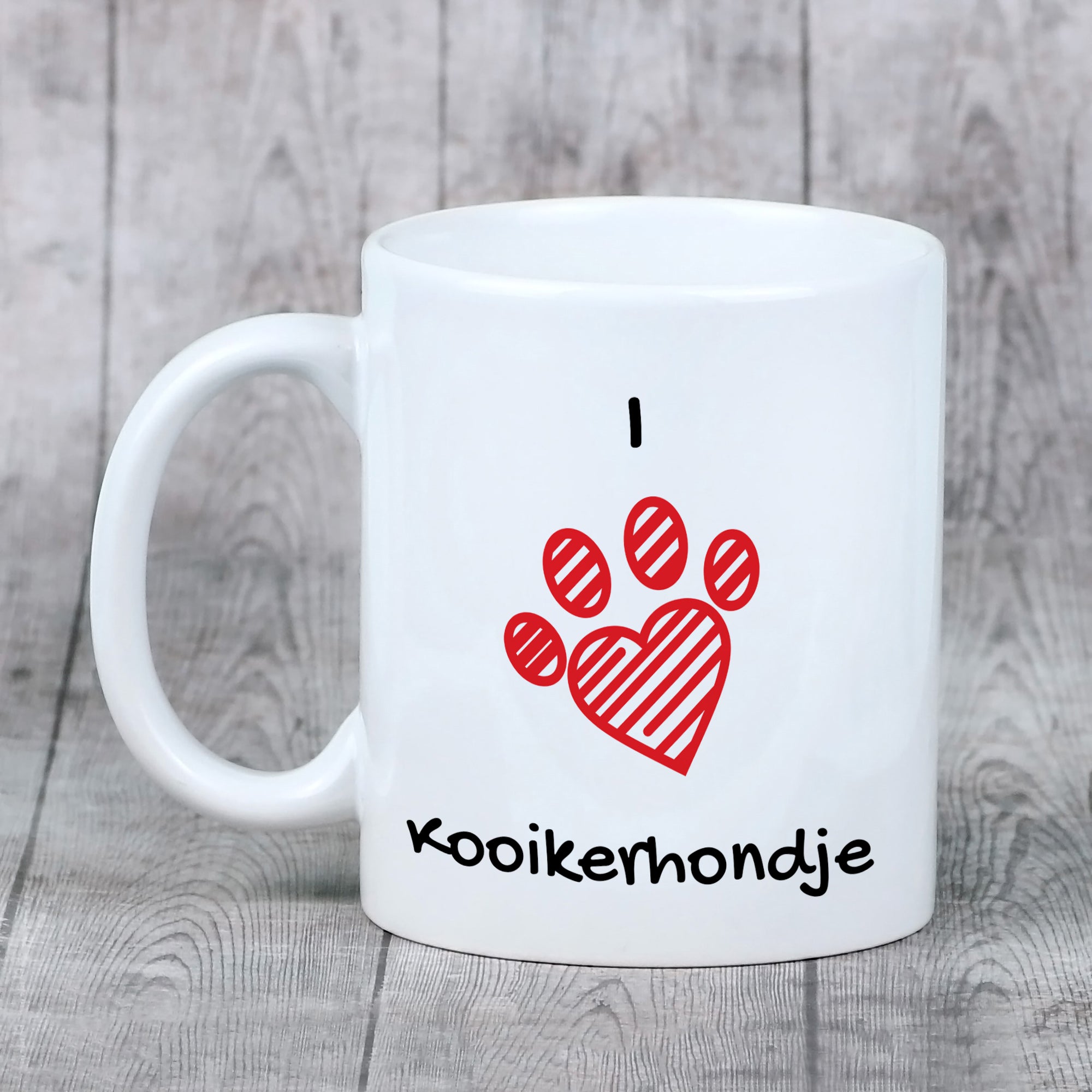 Kooikerhondje - cup with a dog, cute cup with graphics, a gift with your photo from the Art-Dog brand