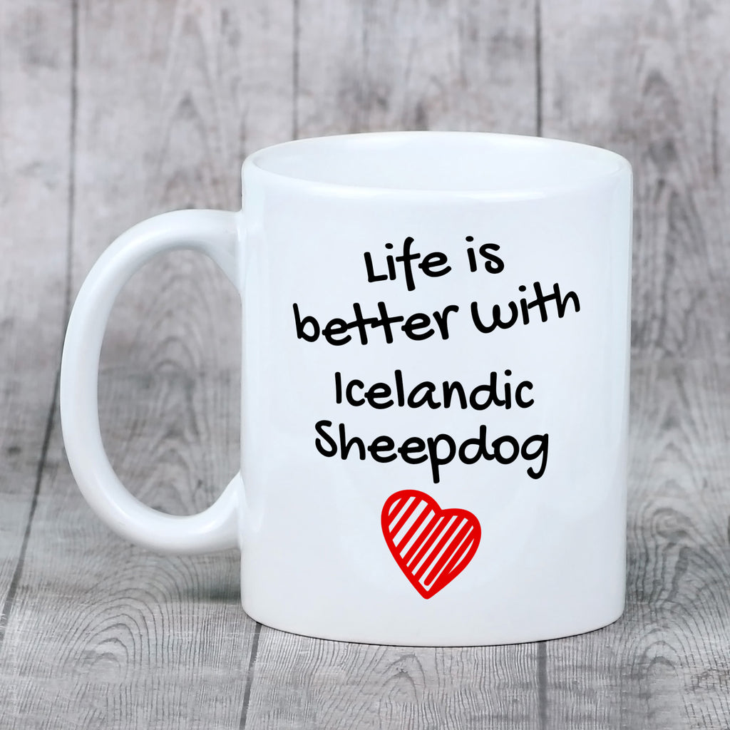 Icelandic Sheepdog, Icelandic Spitz, Iceland Dog - cup with a dog, cup with a photo, personalized gift from the Art-Dog brand