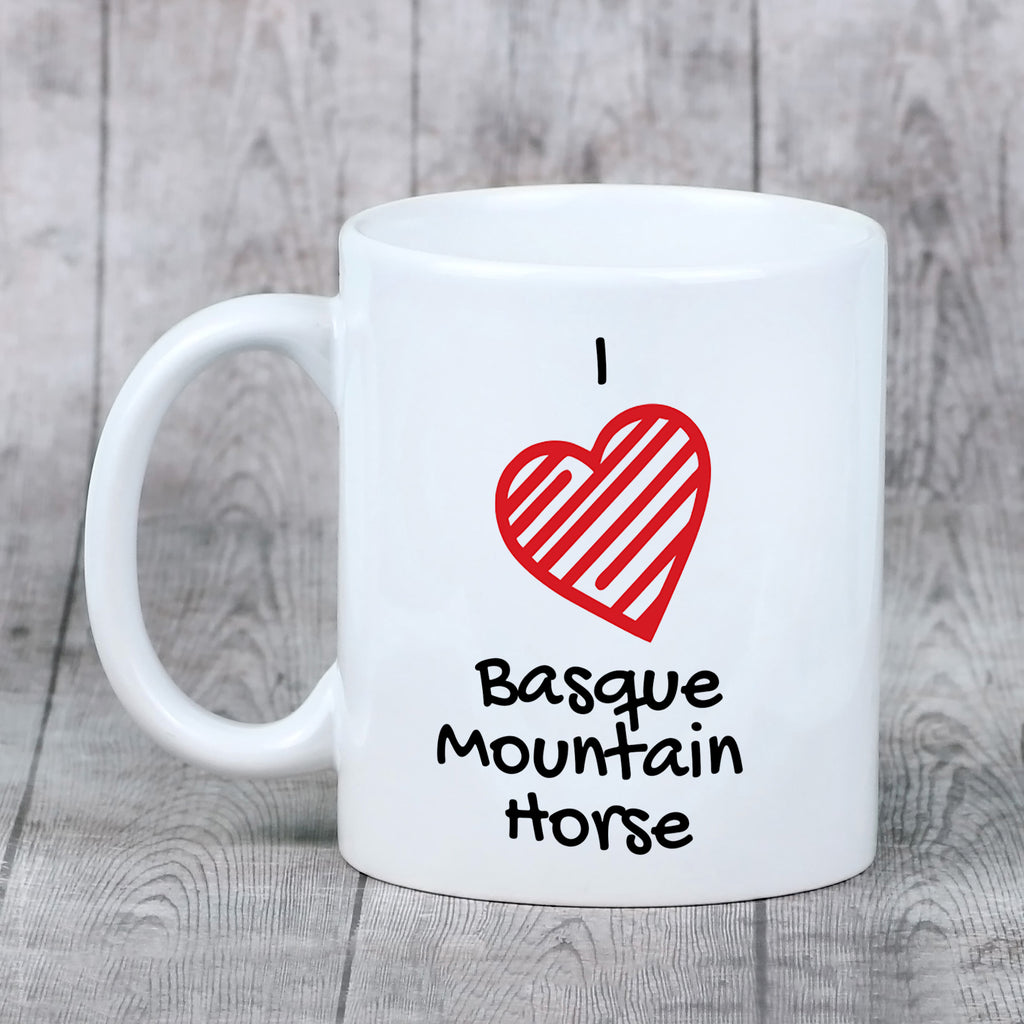 Basque Mountain Horse - cup with a horse, cute cup with graphics, a gift with your photo from the Art-Dog brand