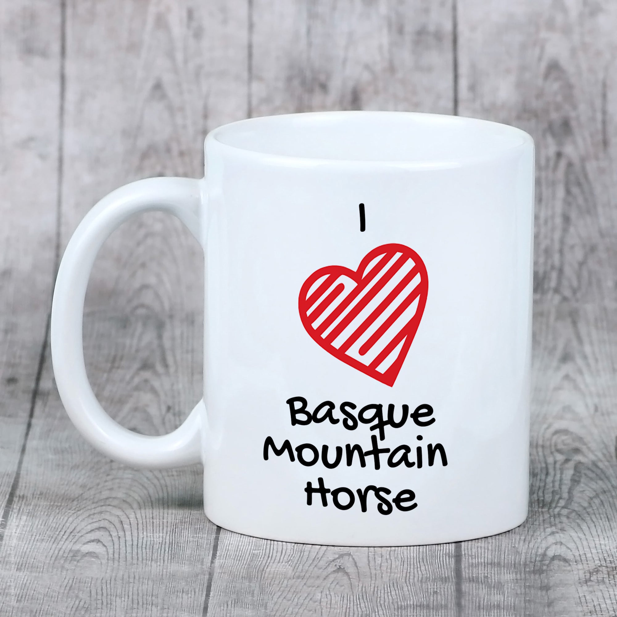 Basque Mountain Horse - cup with a horse, cute cup with graphics, a gift with your photo from the Art-Dog brand