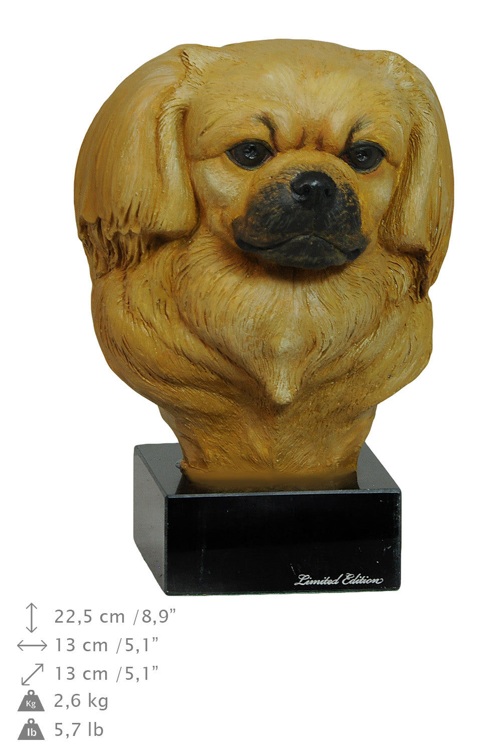 Tibetan spaniel - painted figurine, statue, figure, made by the artist, brand Art-Dog
