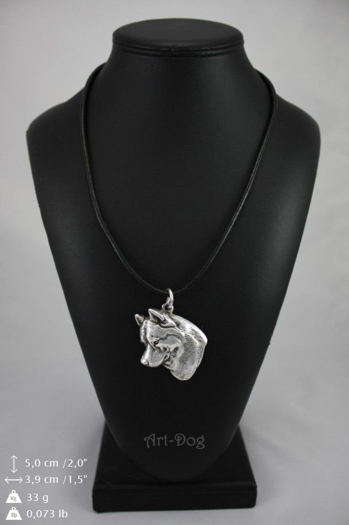 Siberian Husky, Chukcha - Dog necklace in gift box, silver-plated locket for dog fan, striking pendant by Art-Dog brand