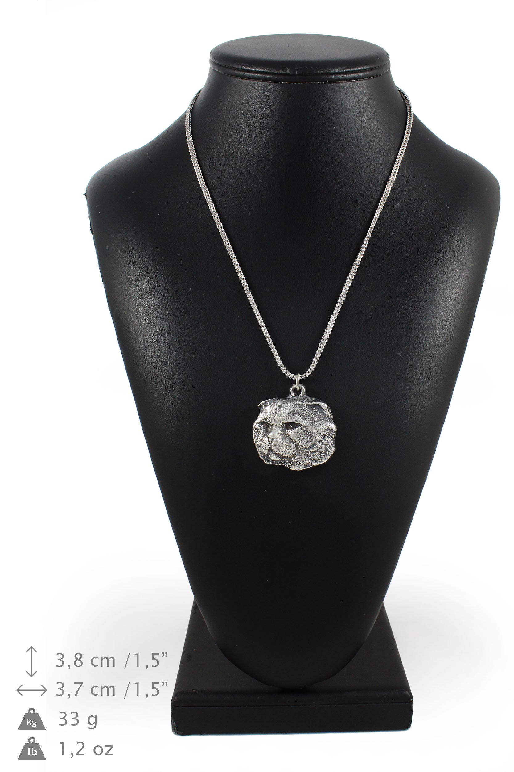 Cat necklace with a cat, cat pendant on a silver chain, unique jewelry by Art-Dog
