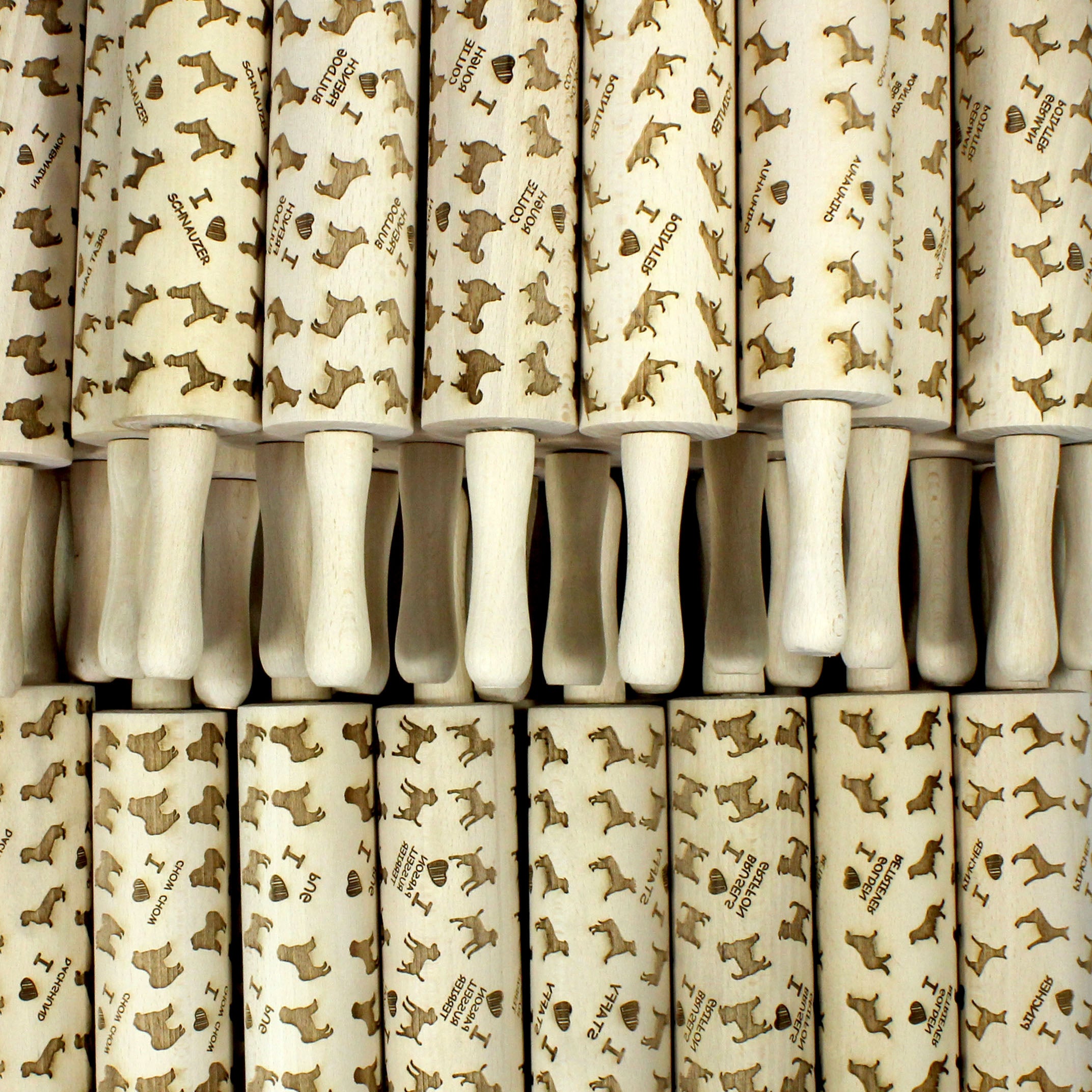 Schnauzer I - rolling pin with a dog, decorating cookies with a rolling pin in patterns, a gift for the ceramicist of the Art-Dog brand