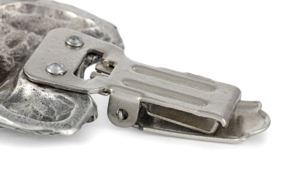 Hovawart, Hovie - brooch with a clip, holder for a start number, silver-plated dog show pin from the Art-Dog brand