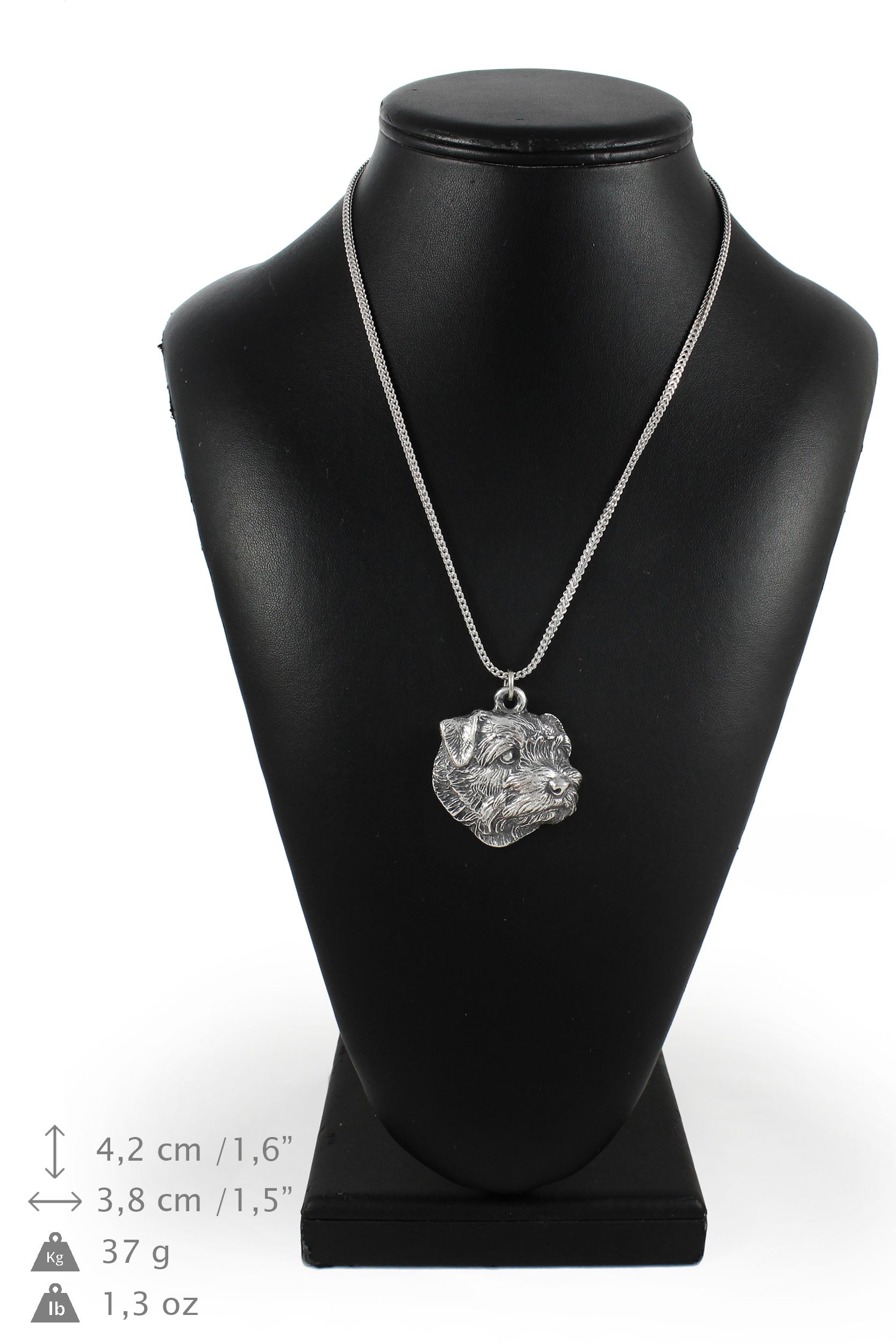 Norfolk Terrier - necklace with a dog, dog pendant on a silver chain, unique jewelry from the Art-Dog brand