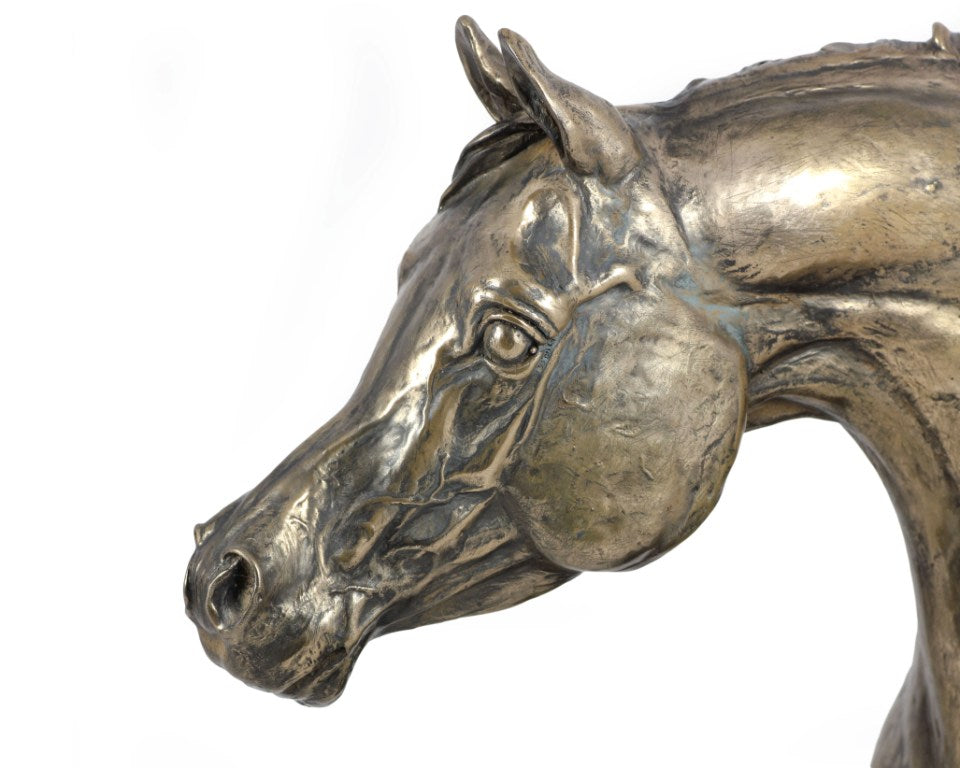 Australian Stock Horse - a large statuette with a horse, a bust on a stone base, a prestigious award in the Art-Dog brand competition.