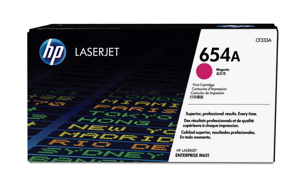 HP 654A Toner LaserJet, Magenta, Authentique
