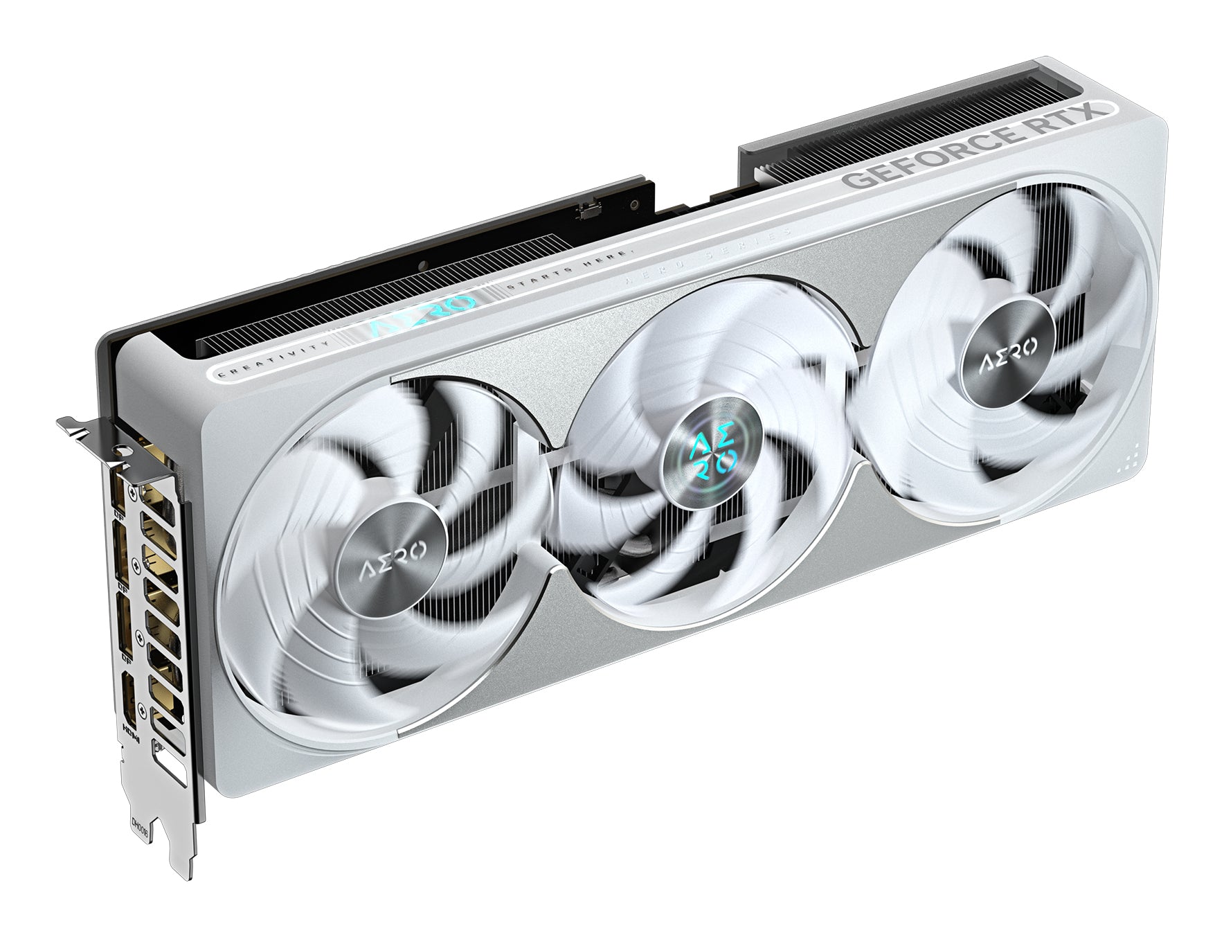 GIGABYTE GeForce RTX 5080 AERO OC SFF 16G Carte graphique - 16 Go GDDR7, 256 bits, PCI-E 5.0, 2730MHz Core Clock, 3 x DisplayPort, 1 x HDMI, GV-N5080AERO OC-16GD