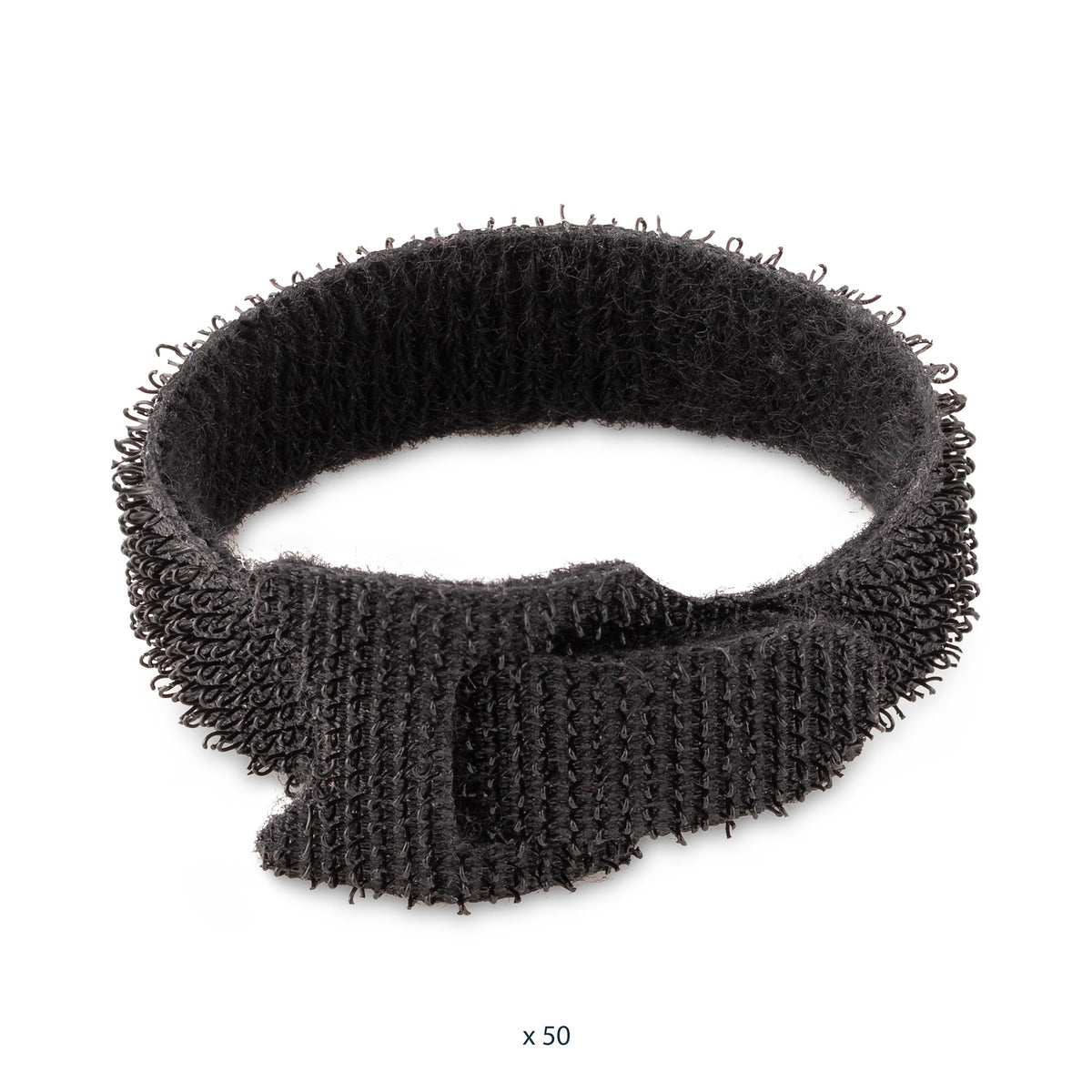 StarTech.com Attaches de Câbles Auto-Agrippantes 15cm, Lot de 50, Noir, Réutilisables et Adhésives