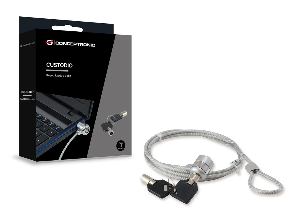 Conceptronic CNBSLOCK15 câble antivol Argent 1,5 m