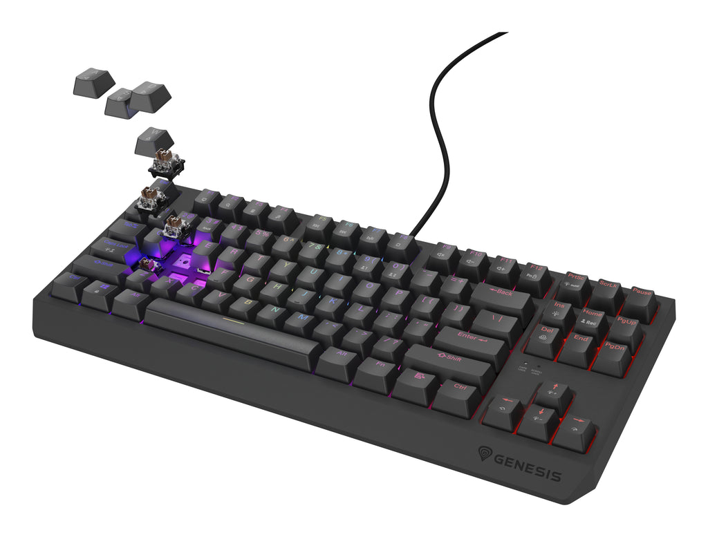 GENESIS Thor 230 TKL clavier Gaming USB QWERTY Anglais américain Noir