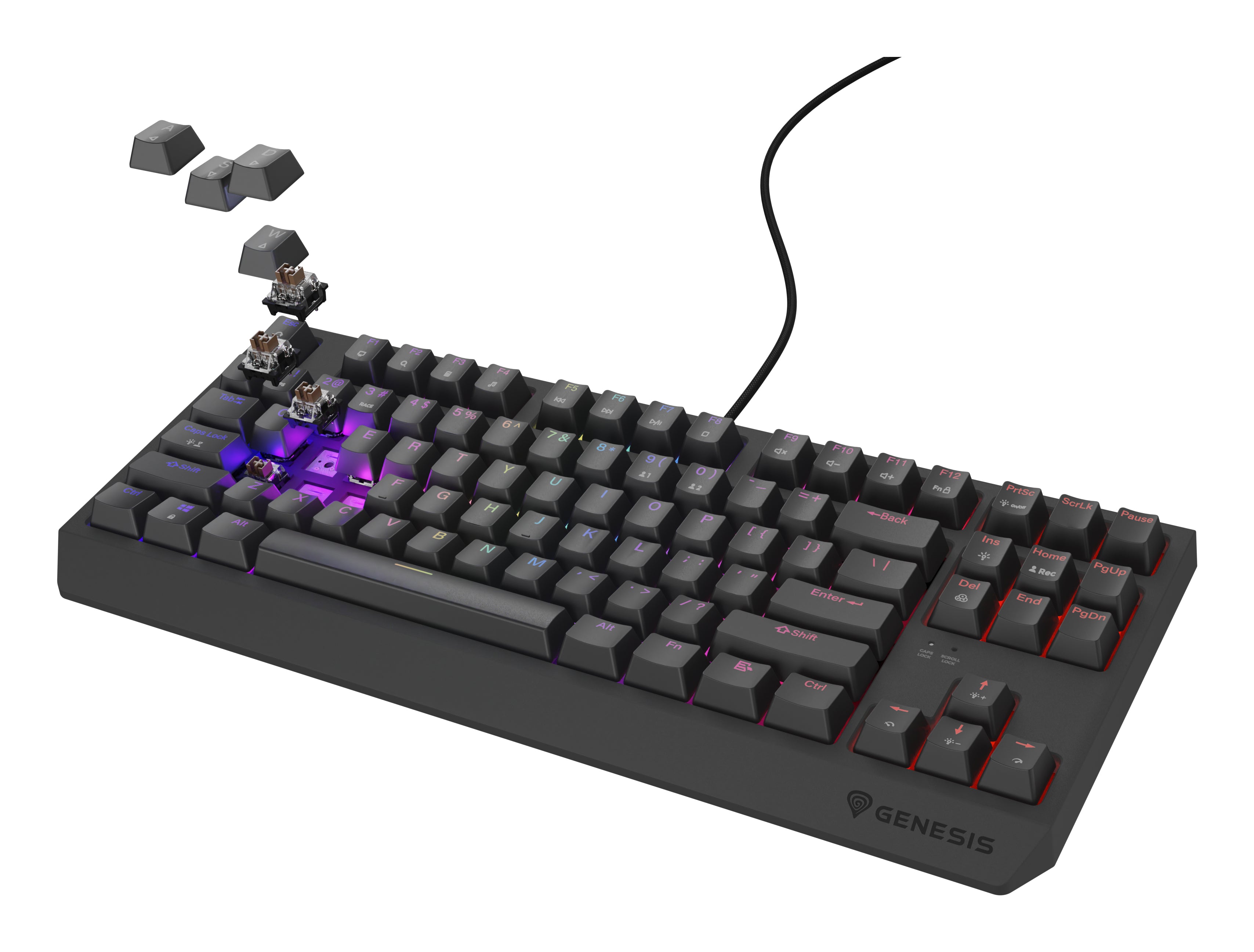 GENESIS Thor 230 TKL clavier Gaming USB QWERTY Anglais américain Noir