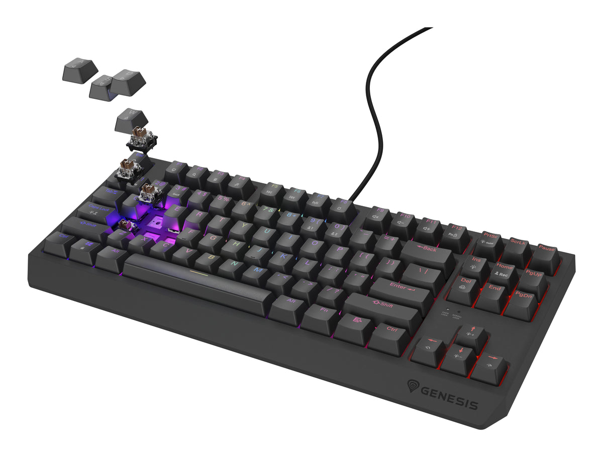 GENESIS Thor 230 TKL clavier Gaming USB QWERTY Anglais américain Noir