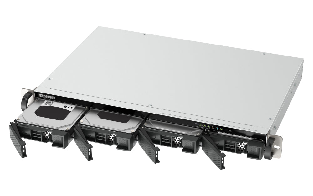 QNAP TS-433eU NAS Rack (1 U) Cortex-A Cortex-A55 4 Go 0 To QNAP Turbo System Noir - vue 5