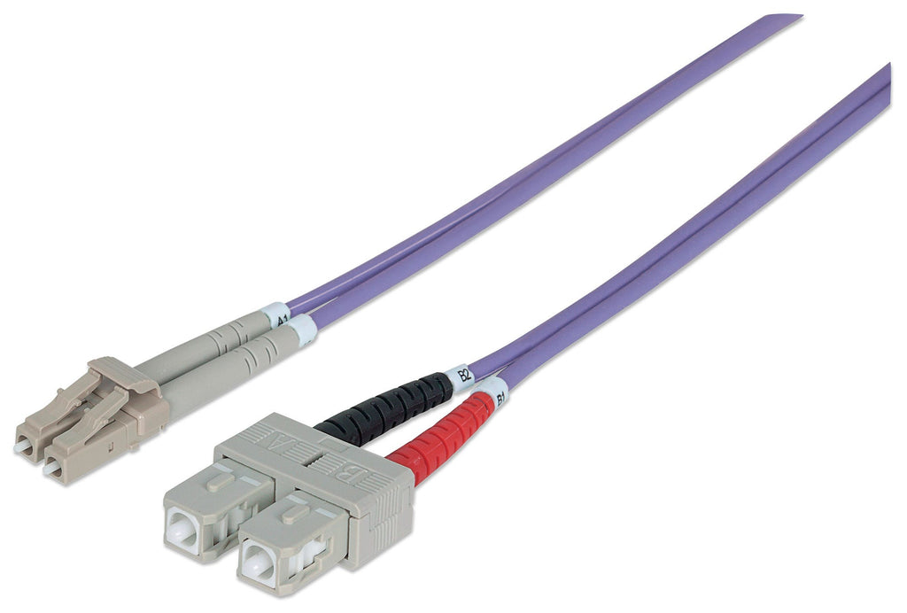 Intellinet 750929 Câble InfiniBand et Fibre Optique LC vers SC, OM4, 2 m, Violet