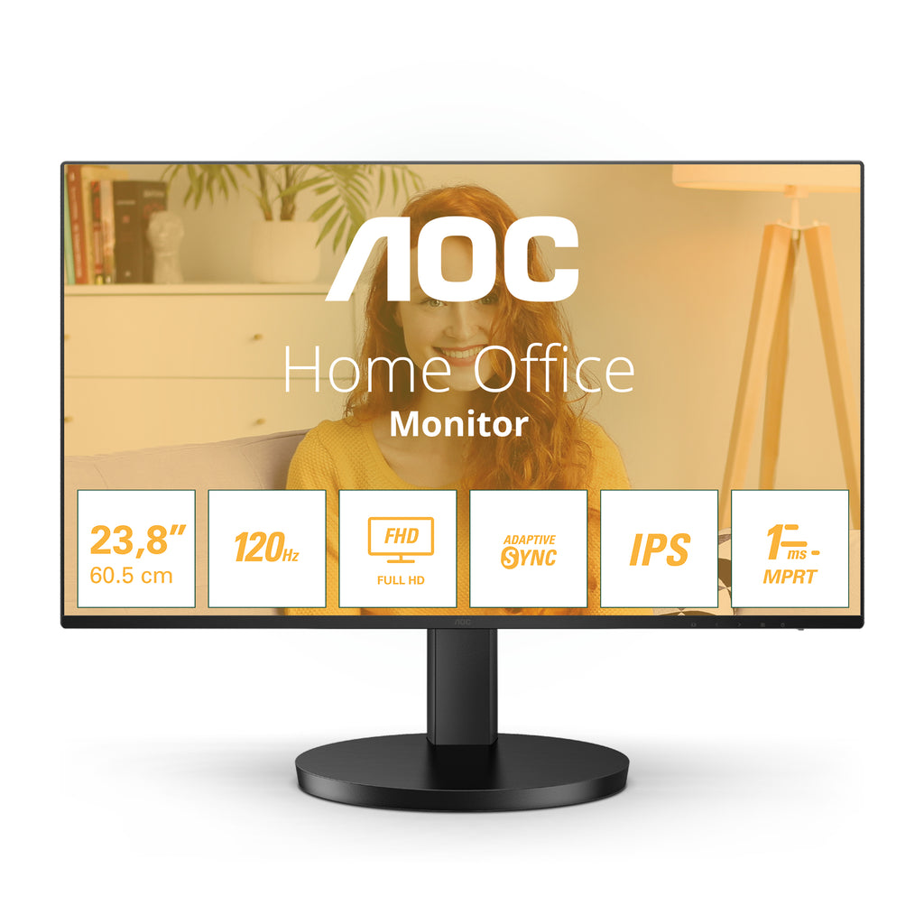AOC B3 24B3HA2/75 écran plat de PC 60,5 cm (23.8") 1920 x 1080 pixels Noir