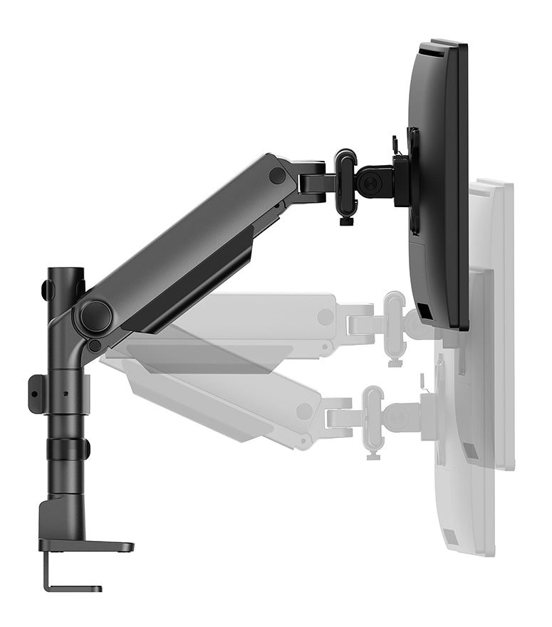Neomounts DS65S-950BL2 Support d'écran à fixer 24-34" - ressort à gaz - Topfix - multiréglable - arrêt 180°