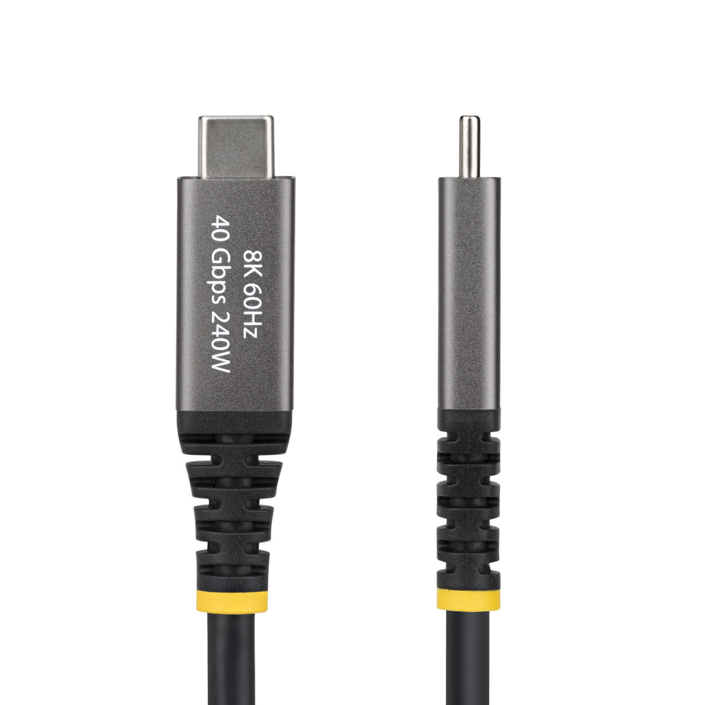 StarTech.com Câble USB4 Actif 2m 40 Gbps 240W PD 8K 60Hz 4K 240Hz DP2.1 DP40 Noir