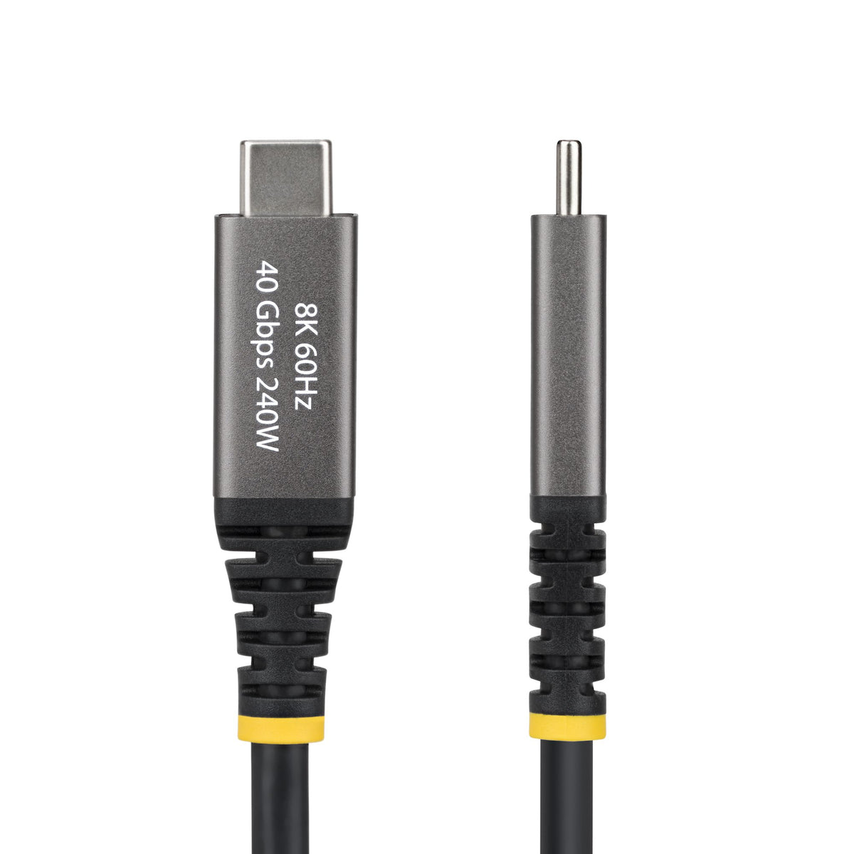 StarTech.com Câble USB4 Actif 2m 40 Gbps 240W PD 8K 60Hz 4K 240Hz DP2.1 DP40 Noir