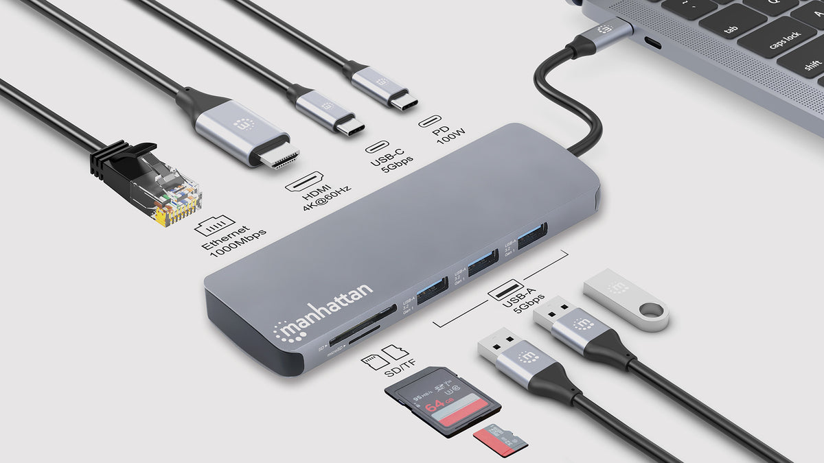 Manhattan USB-C 3.2 Gen 1 Dockingstation - vue 7