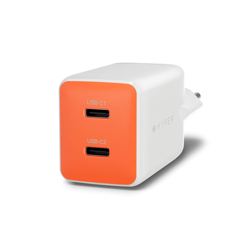 Targus HyperJuice Flex 45W GaN Ordinateur portable, Smartphone, Casque, Consoles portables Blanc, Orange Secteur Intérie
