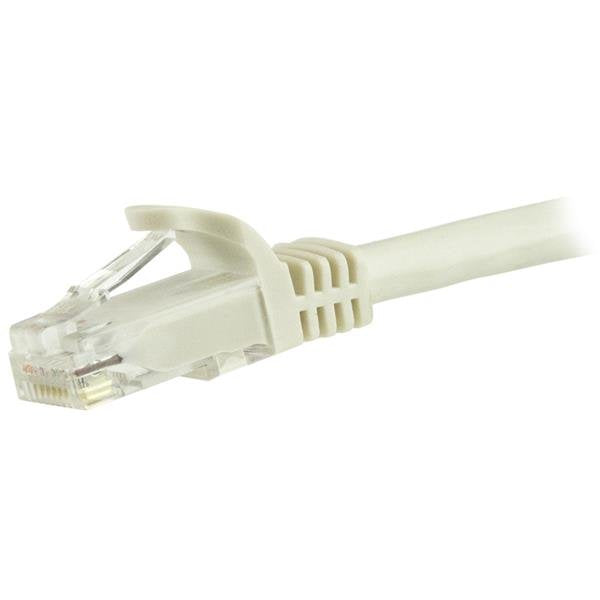 StarTech.com Câble réseau Cat6 Gigabit UTP sans crochet de 15m - Cordon Ethernet RJ45 anti-accroc - M/M - Blanc