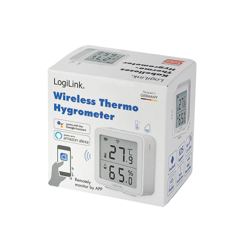 LogiLink SC0116 hygromètre et psychromètre Intérieure Hygromètre électronique Blanc