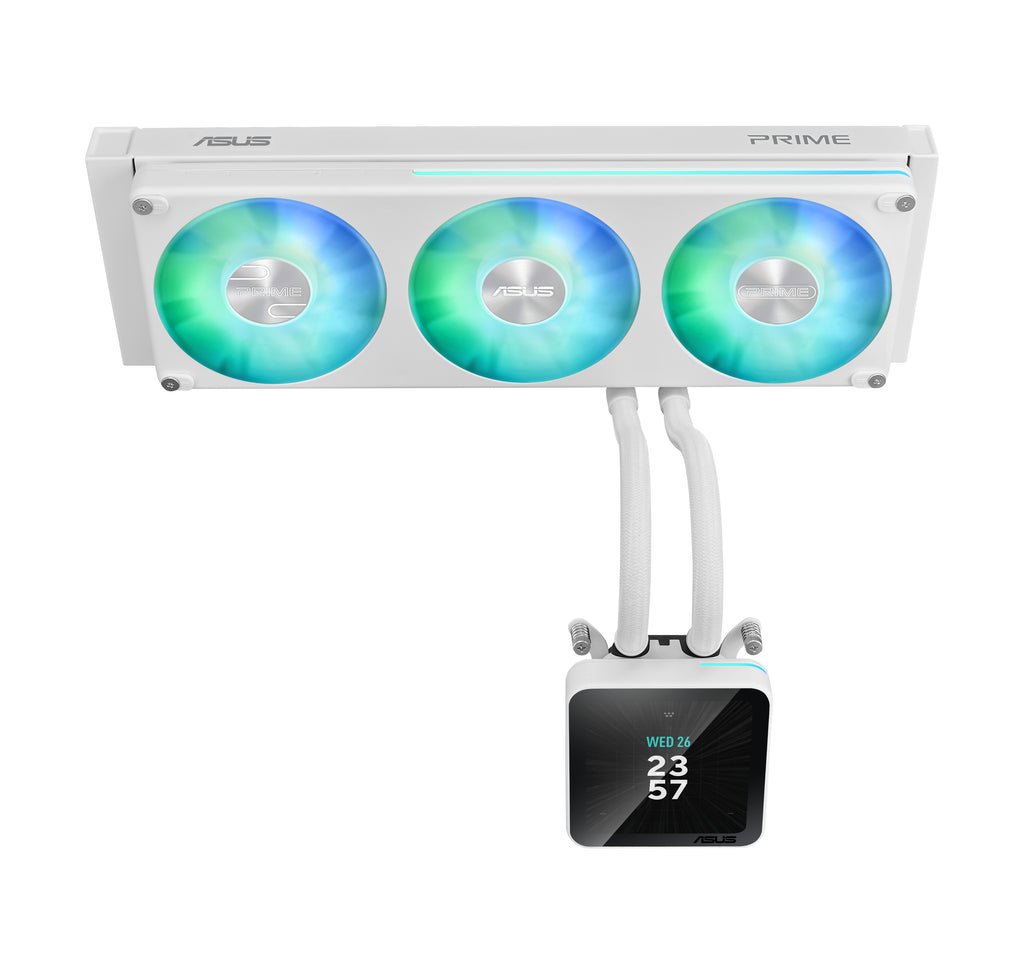 ASUS PRIME SLC II 360 ARGB LCD WHT Processeur Refroidisseur de liquide tout-en-un 12 cm Blanc 1 pièce(s)