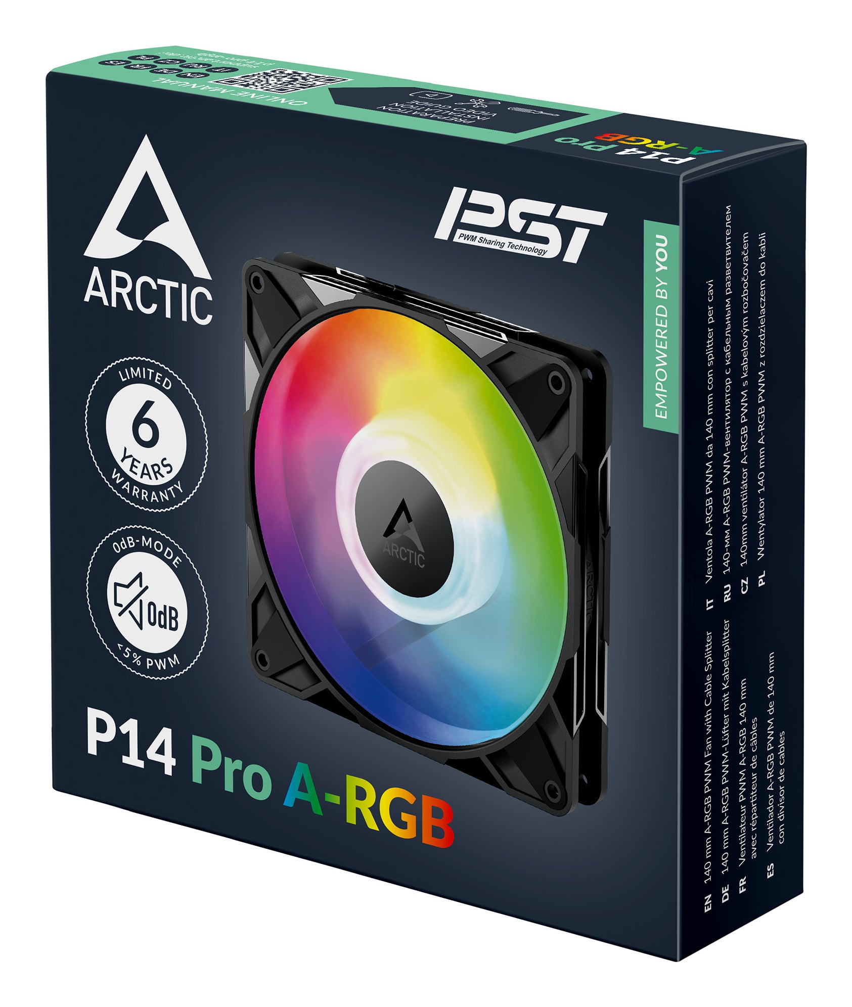 ARCTIC P14 Pro A-RGB Boitier PC Ventilateur 14 cm Noir 1 pièce(s)