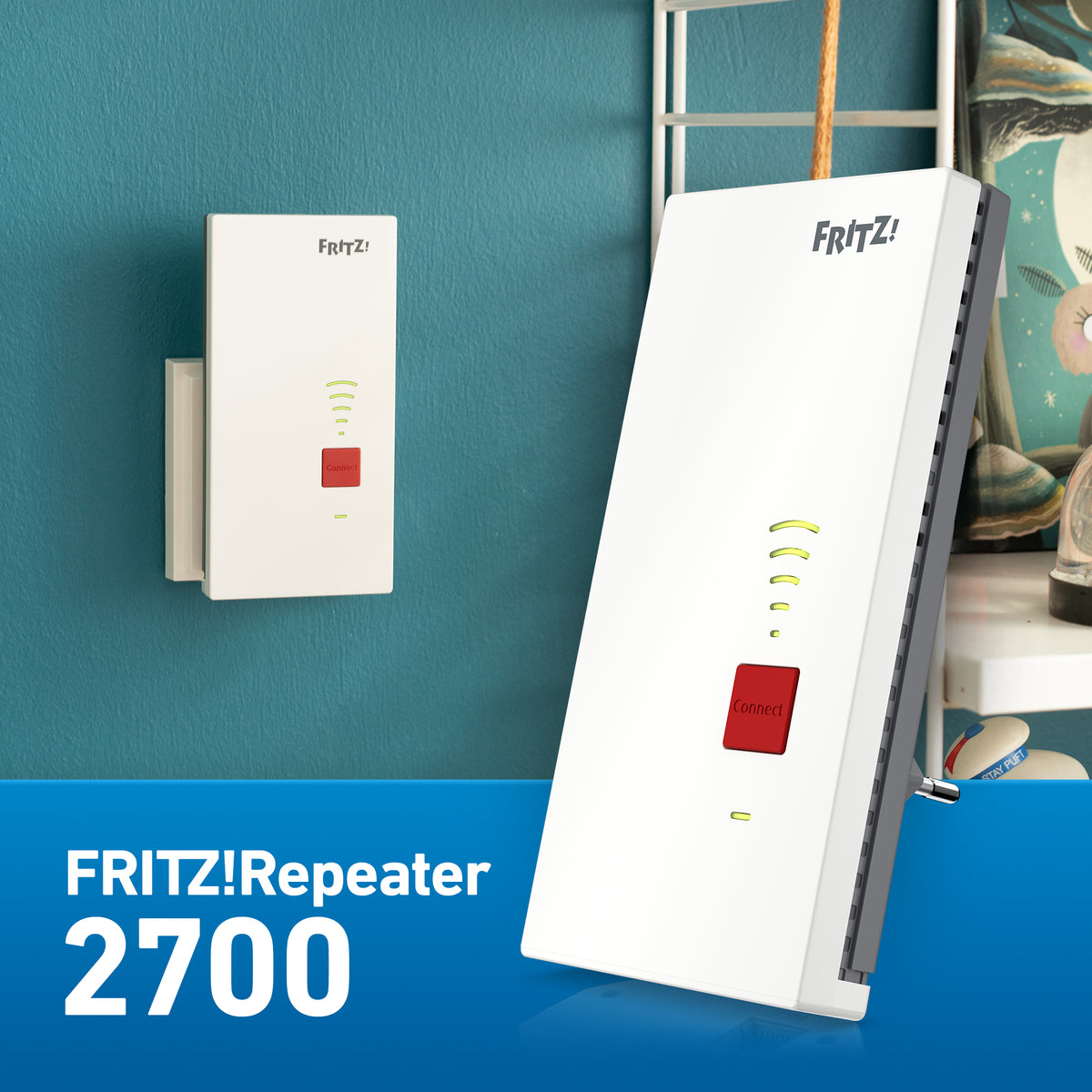 Répéteur Réseau Repeater 2700, Wi-Fi 7, 125 Mbit/s, Bi-bande, Blanc