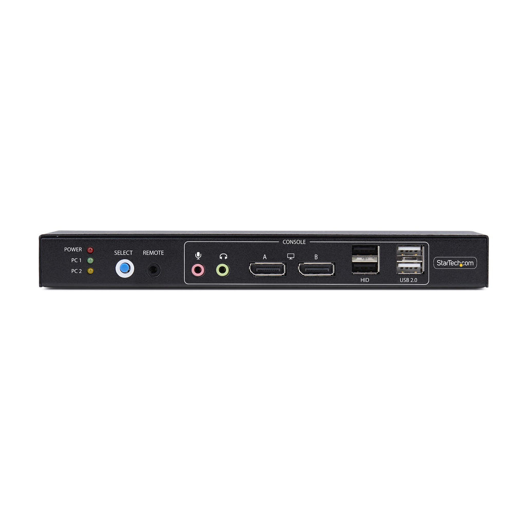 StarTech.com Switch KVM DisplayPort 2 Ports Matrice Vidéo Double Vue 4K 60Hz Hub USB