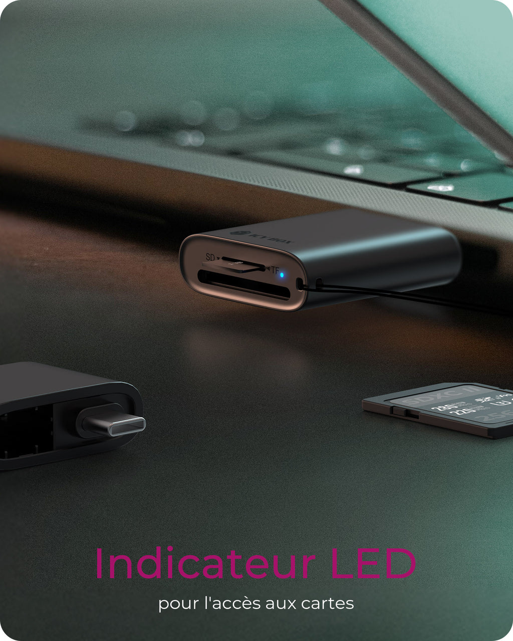 ICY BOX Lecteur de cartes 2 en 1 via interface USB Type-A & USB Type-C