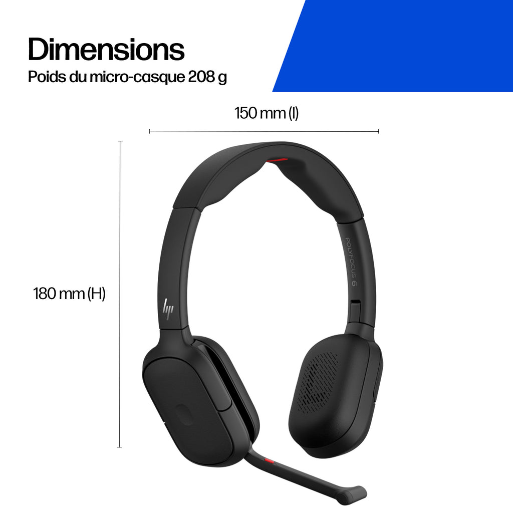 Casque Poly Focus 625 Fold Stereo